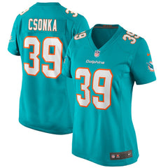 Nike Larry Csonka Miami Dolphins Women's Game Retired Player Jersey Aqua