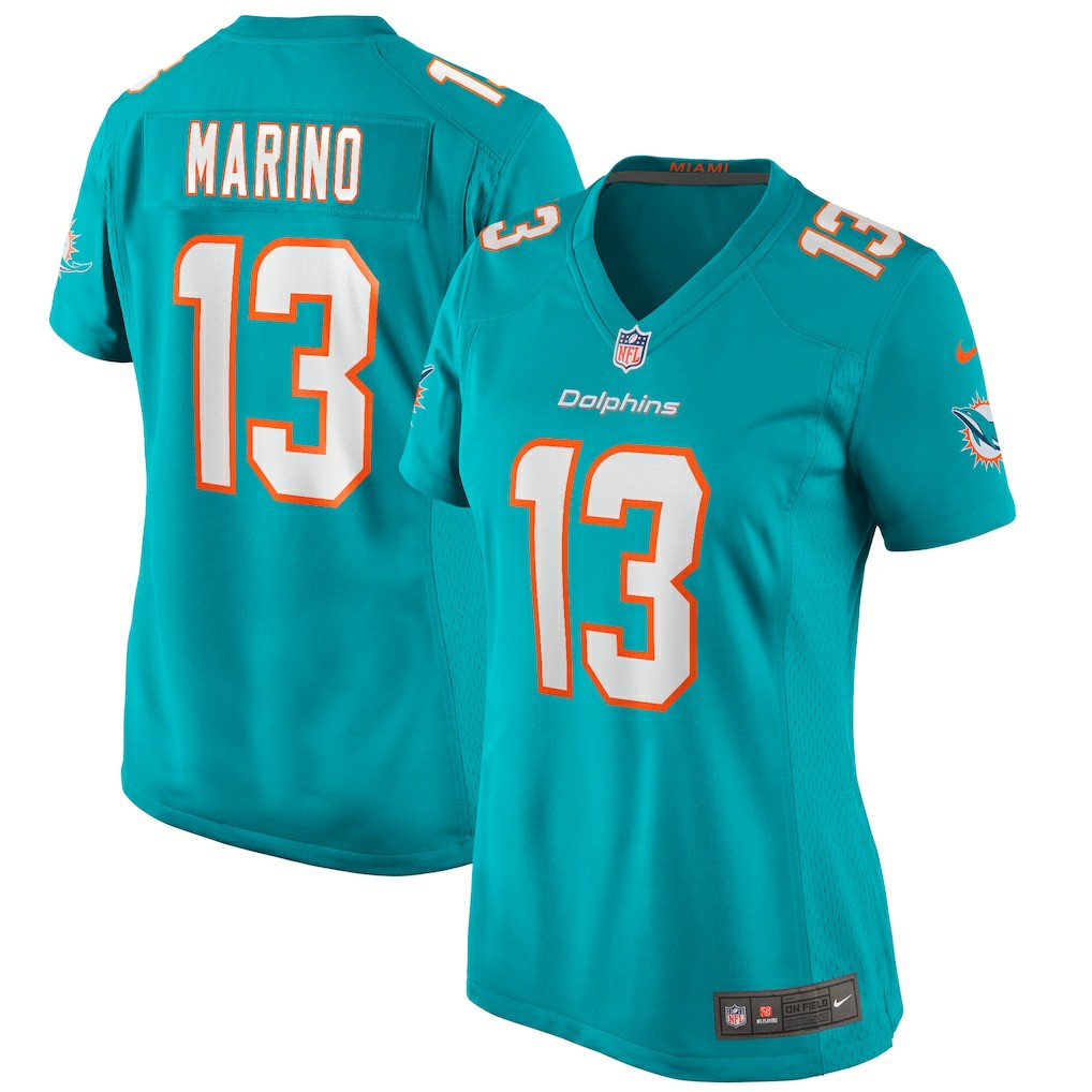 Nike Dan Marino Miami Dolphins Women's Game Retired Player Jersey Aqua
