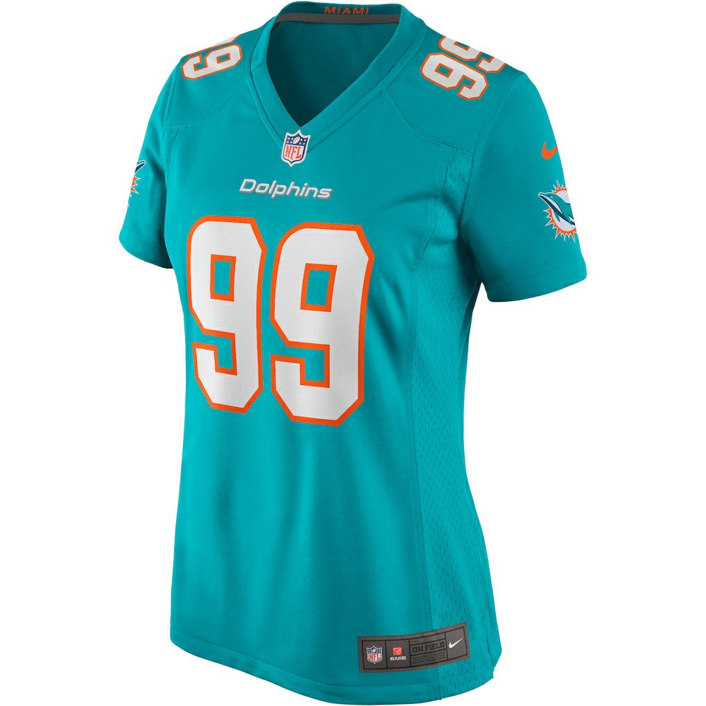 Nike Jason Taylor Miami Dolphins Women's Game Retired Player Jersey Aqua