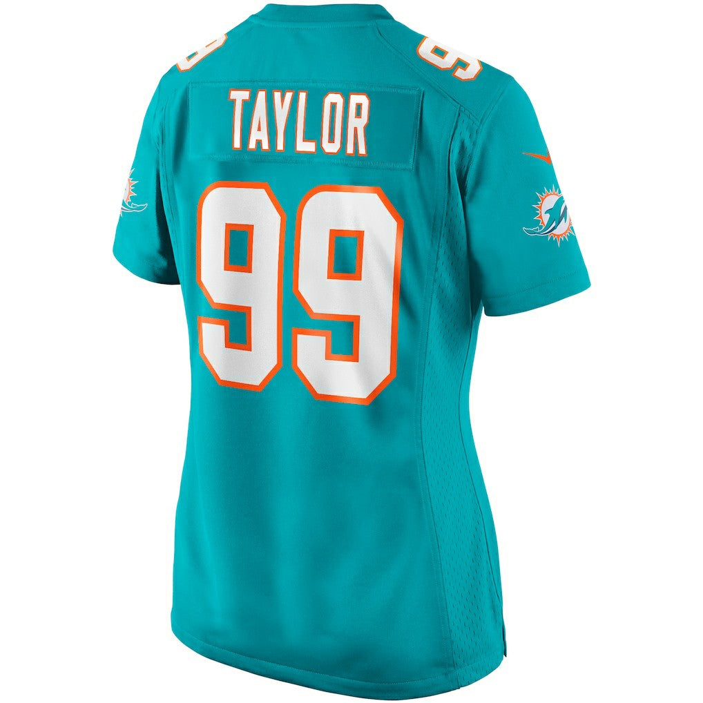 Nike Jason Taylor Miami Dolphins Women's Game Retired Player Jersey Aqua