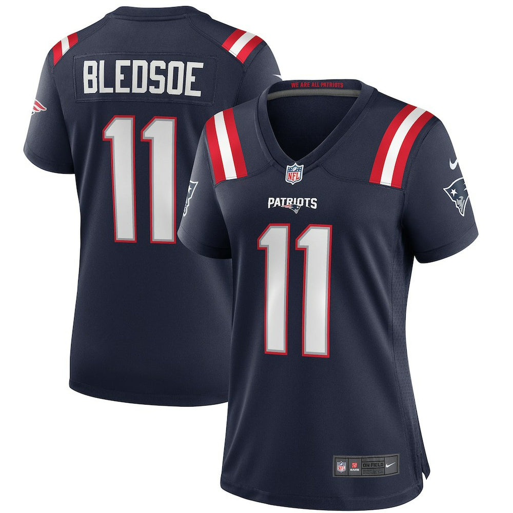 Nike Drew Bledsoe New England Patriots Women's Game Retired Player Jersey Navy