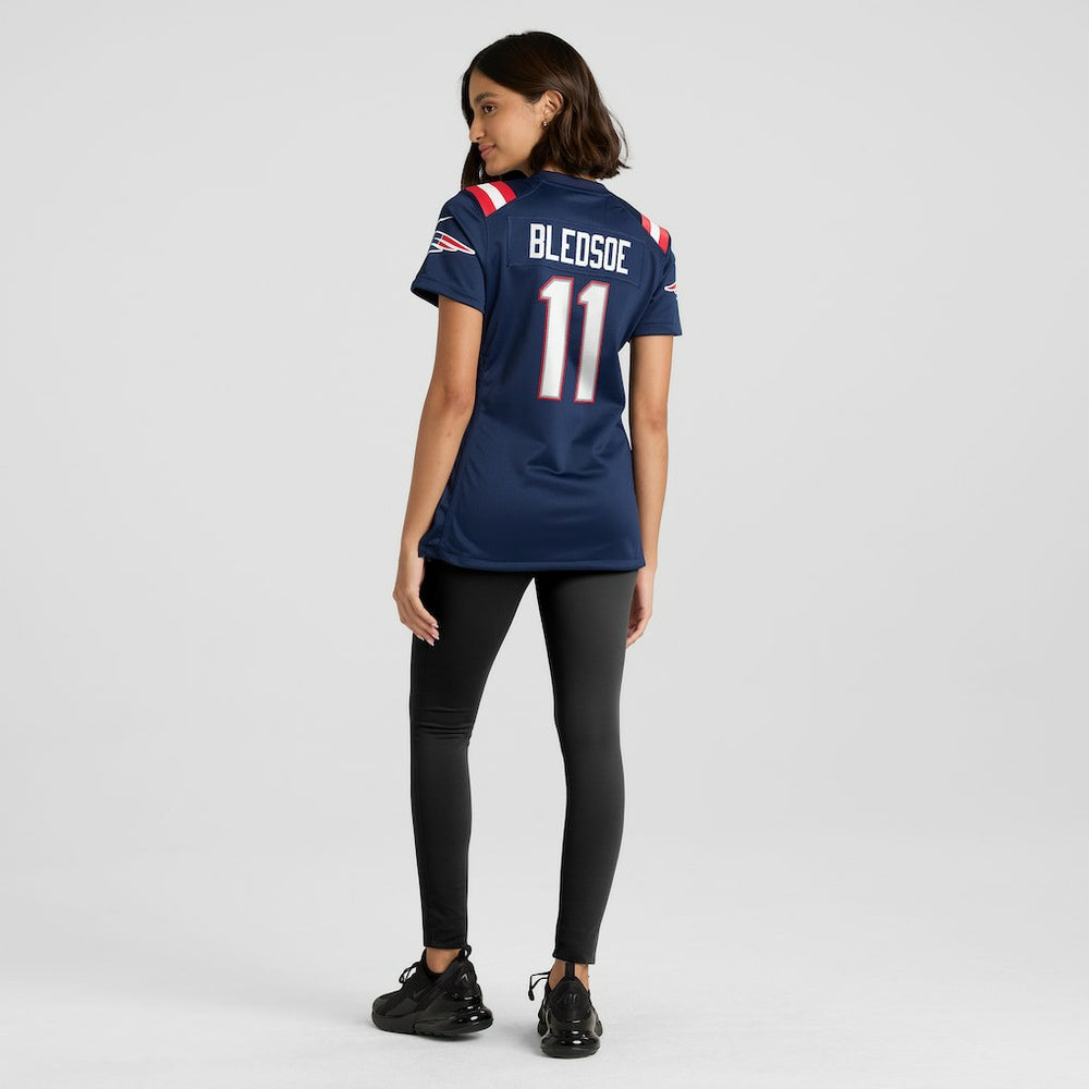 Nike Drew Bledsoe New England Patriots Women's Game Retired Player Jersey Navy