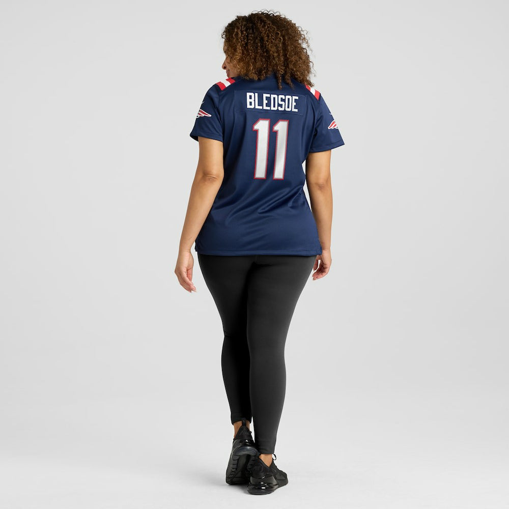 Nike Drew Bledsoe New England Patriots Women's Game Retired Player Jersey Navy