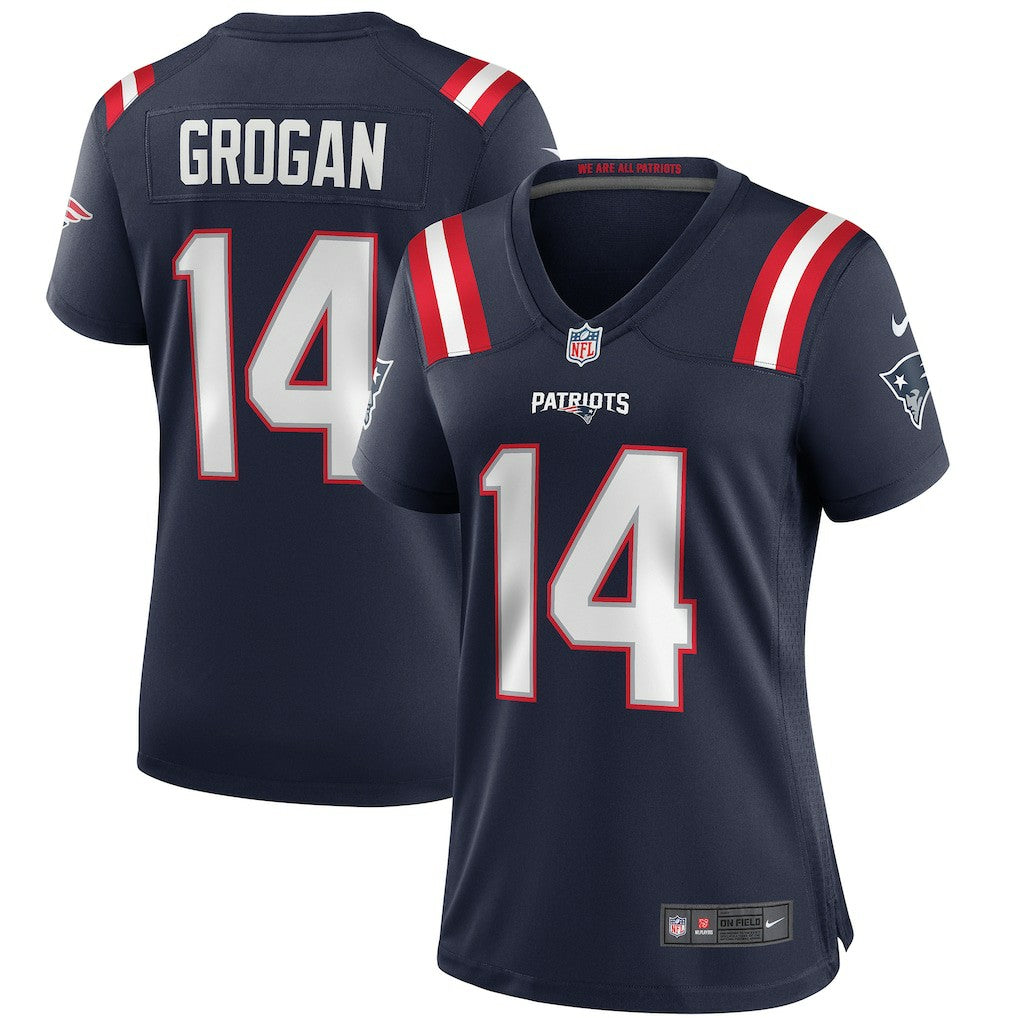 Nike Steve Grogan New England Patriots Women's Game Retired Player Jersey Navy
