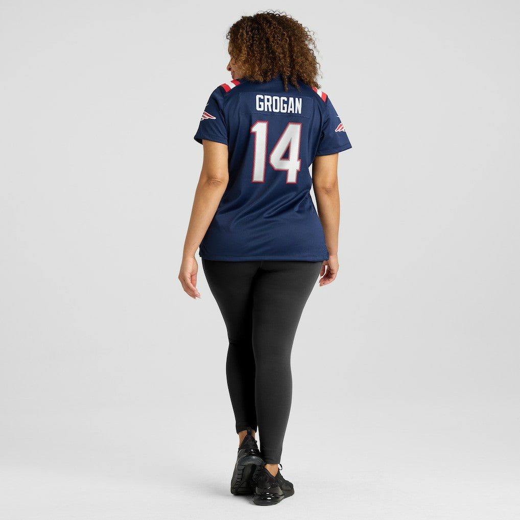 Nike Steve Grogan New England Patriots Women's Game Retired Player Jersey Navy
