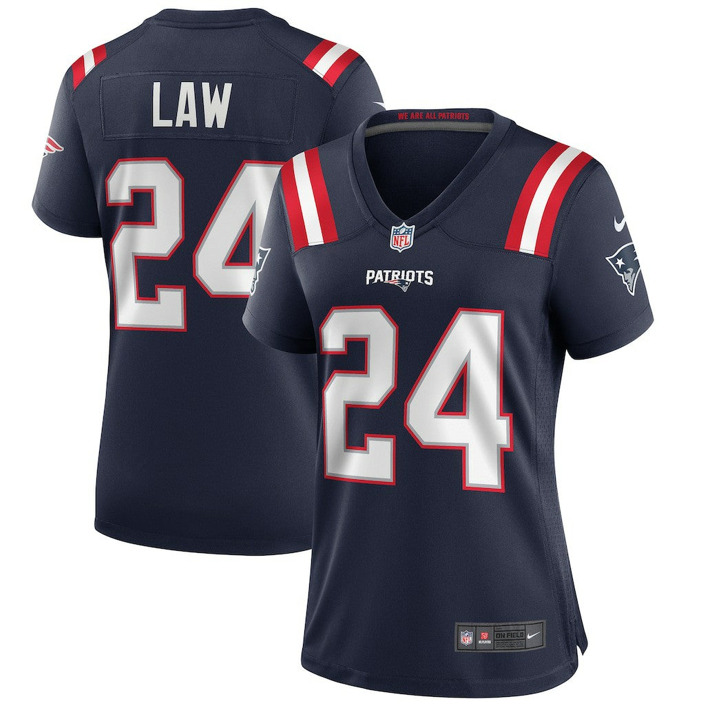 Nike Ty Law New England Patriots Women's Game Retired Player Jersey Navy