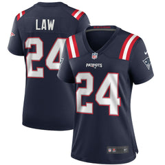 Nike Ty Law New England Patriots Women's Game Retired Player Jersey Navy