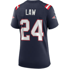 Nike Ty Law New England Patriots Women's Game Retired Player Jersey Navy
