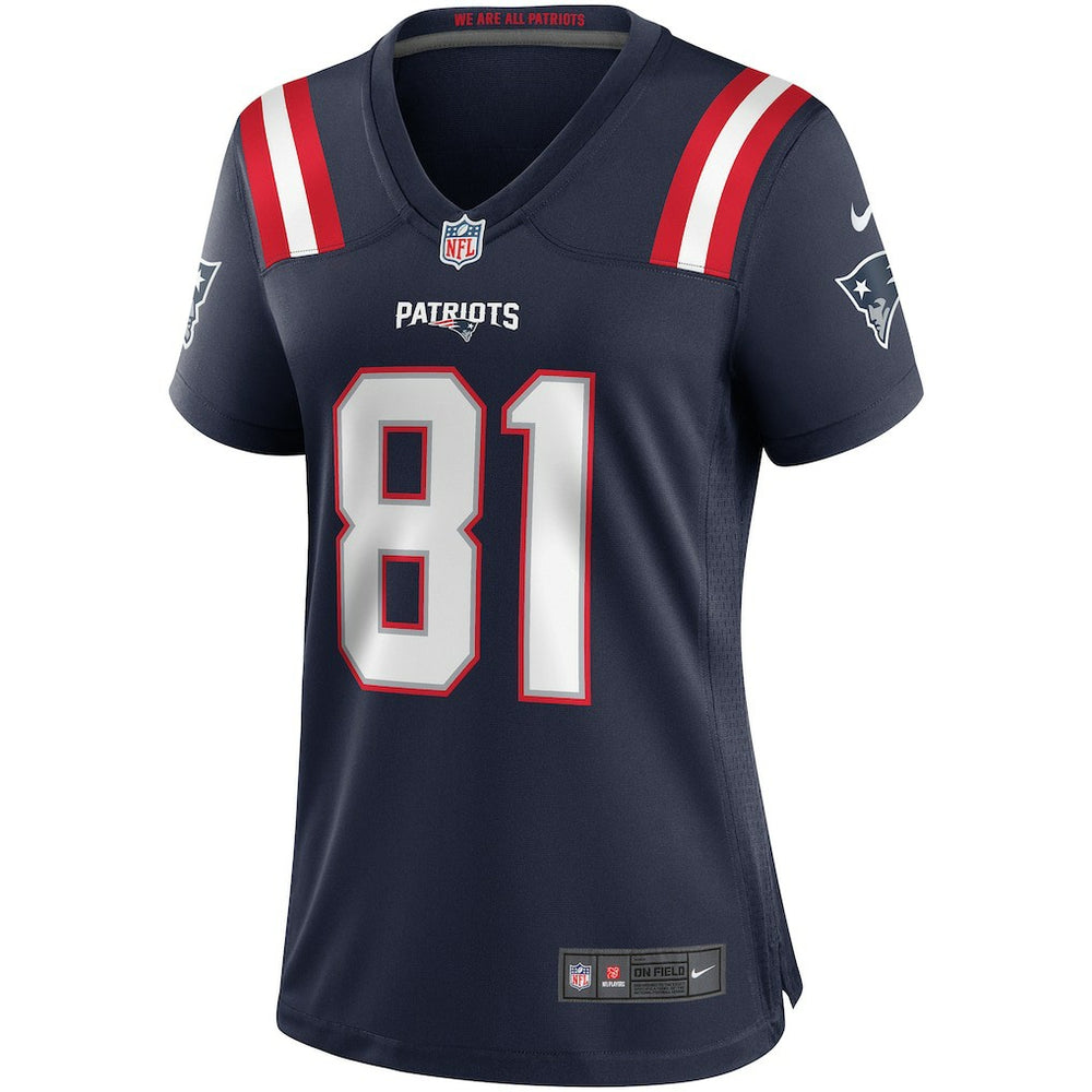 Nike Randy Moss New England Patriots Women's Game Retired Player Jersey Navy