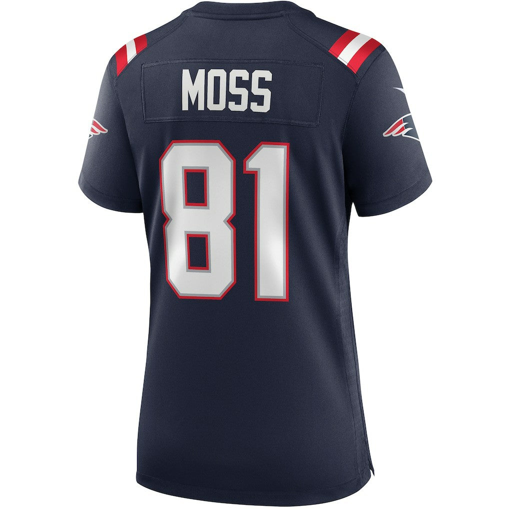 Nike Randy Moss New England Patriots Women's Game Retired Player Jersey Navy