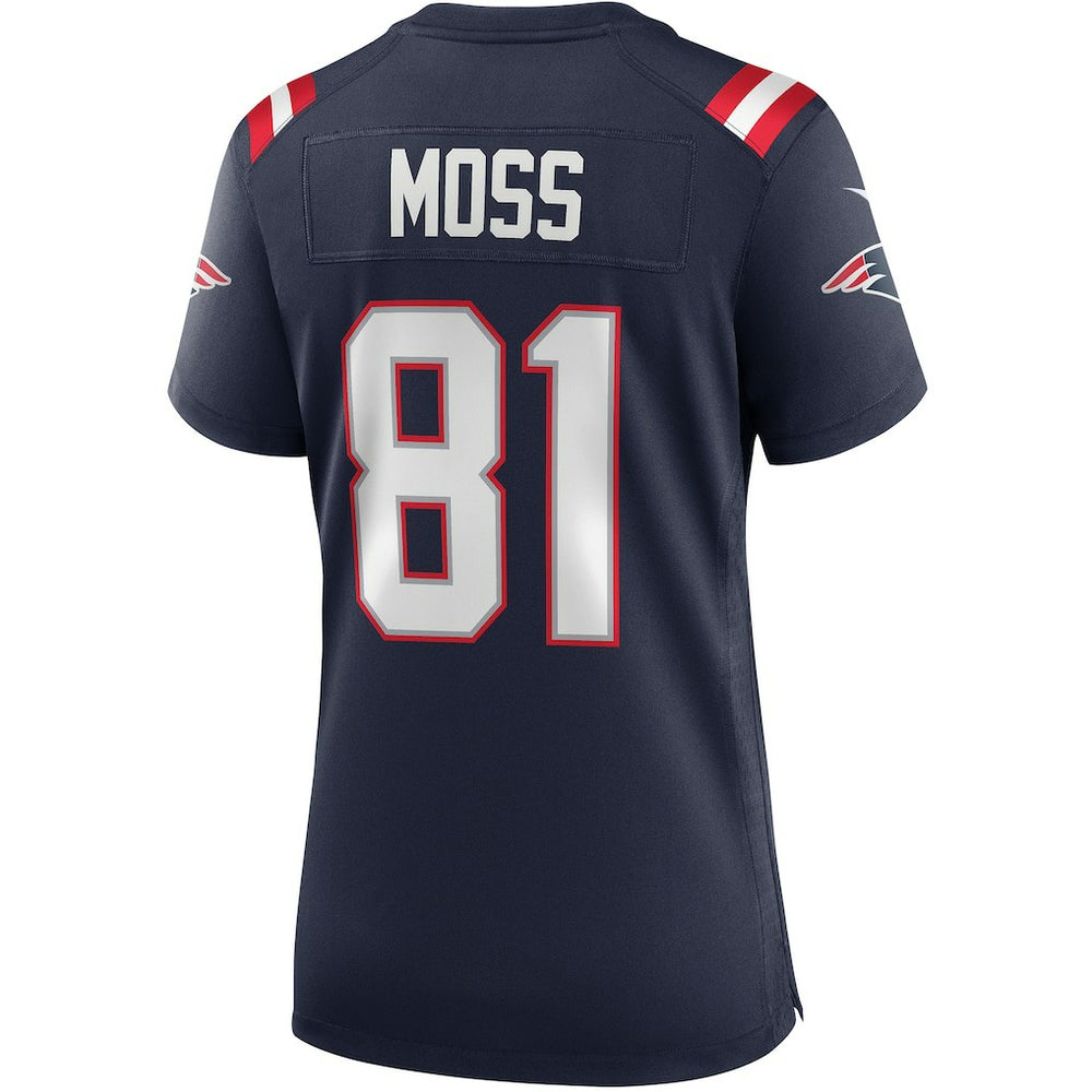 Nike Randy Moss New England Patriots Women's Game Retired Player Jersey Navy