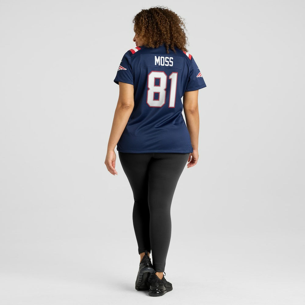 Nike Randy Moss New England Patriots Women's Game Retired Player Jersey Navy