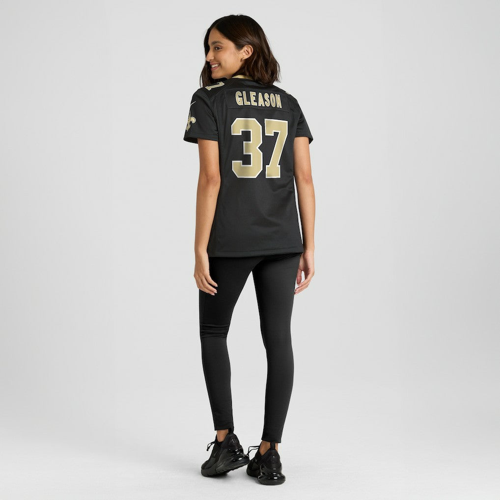 Nike Steve Gleason New Orleans Saints Women's Game Retired Player Jersey Black