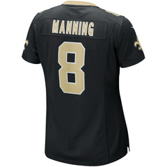 Nike Archie Manning New Orleans Saints Women's Game Retired Player Jersey Black