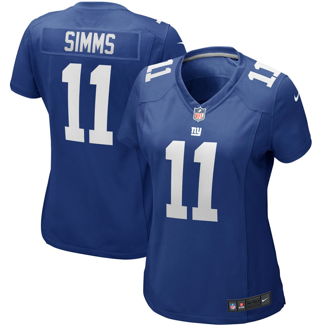Nike Phil Simms New York Giants Women's Game Retired Player Jersey Royal