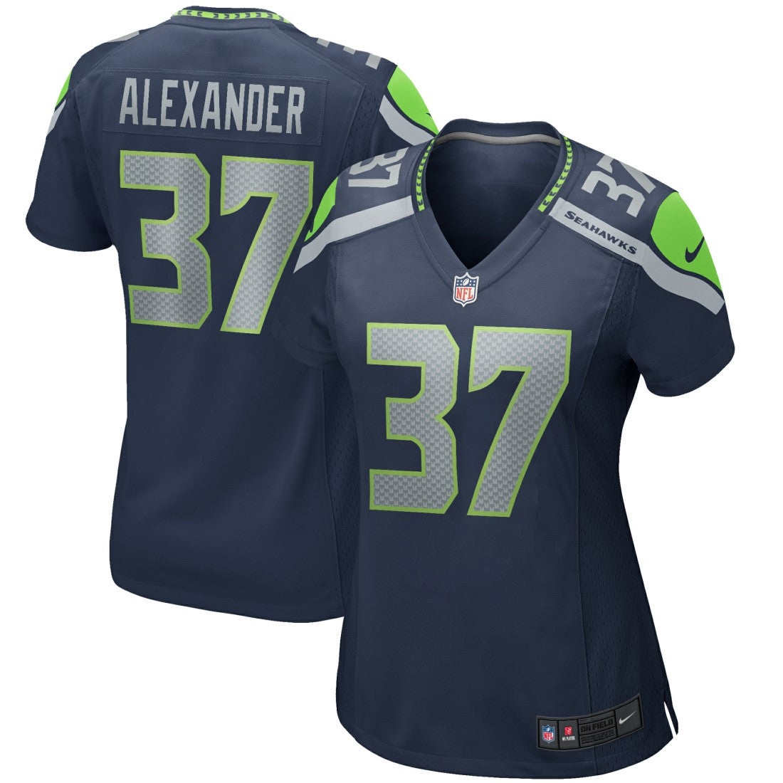 Nike Shaun Alexander Seattle Seahawks Women's Game Retired Player Jersey College Navy