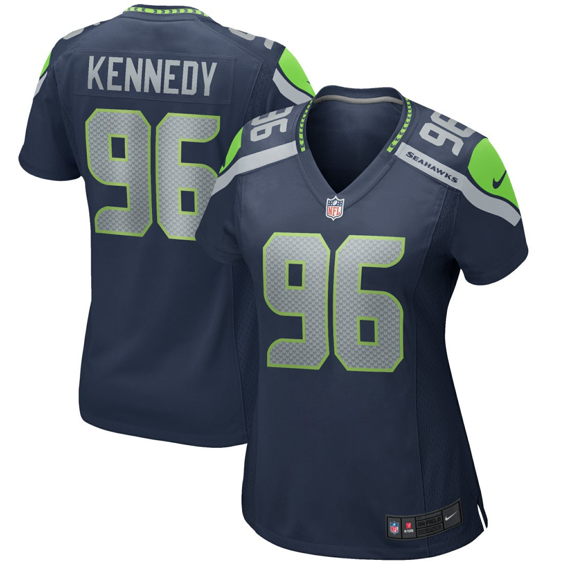 Nike Cortez Kennedy Seattle Seahawks Women's Game Retired Player Jersey College Navy