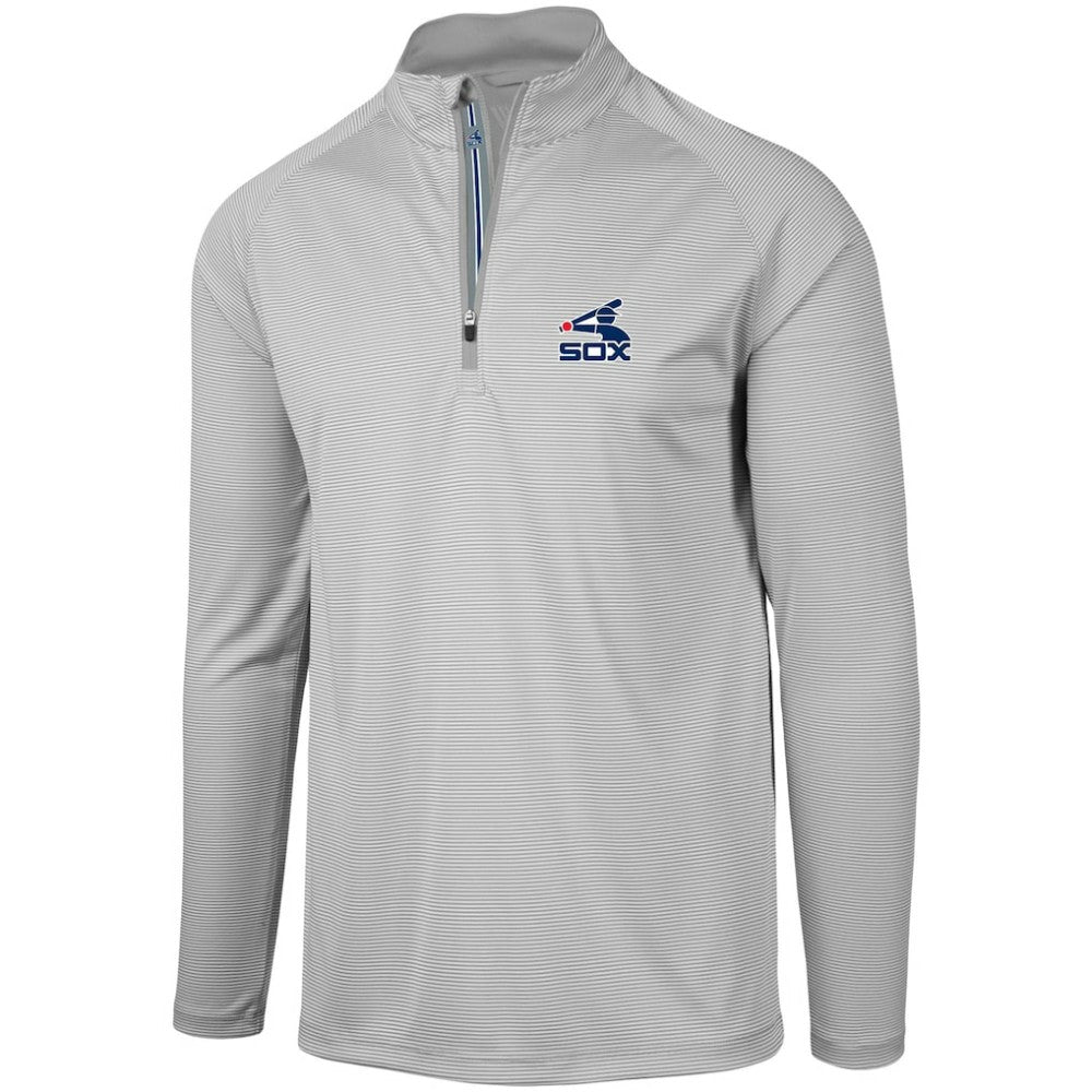 Chicago White Sox Levelwear Orion Historic Logo Raglan Quarter-Zip Jacket - Gray - MLB Sale