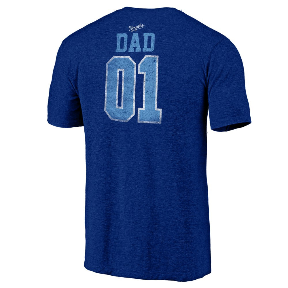 Kansas City Royals Father's Day Greatest Dad Tri-Blend T-Shirt - Royal - MLB Discount