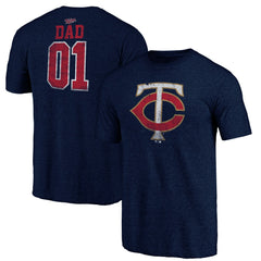 Minnesota Twins Father's Day Greatest Dad Tri-Blend T-Shirt - Navy - MLB Discount