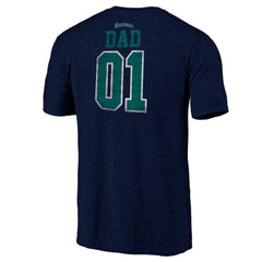 Seattle Mariners Father's Day Greatest Dad Tri-Blend T-Shirt - Navy - MLB Lifestyle