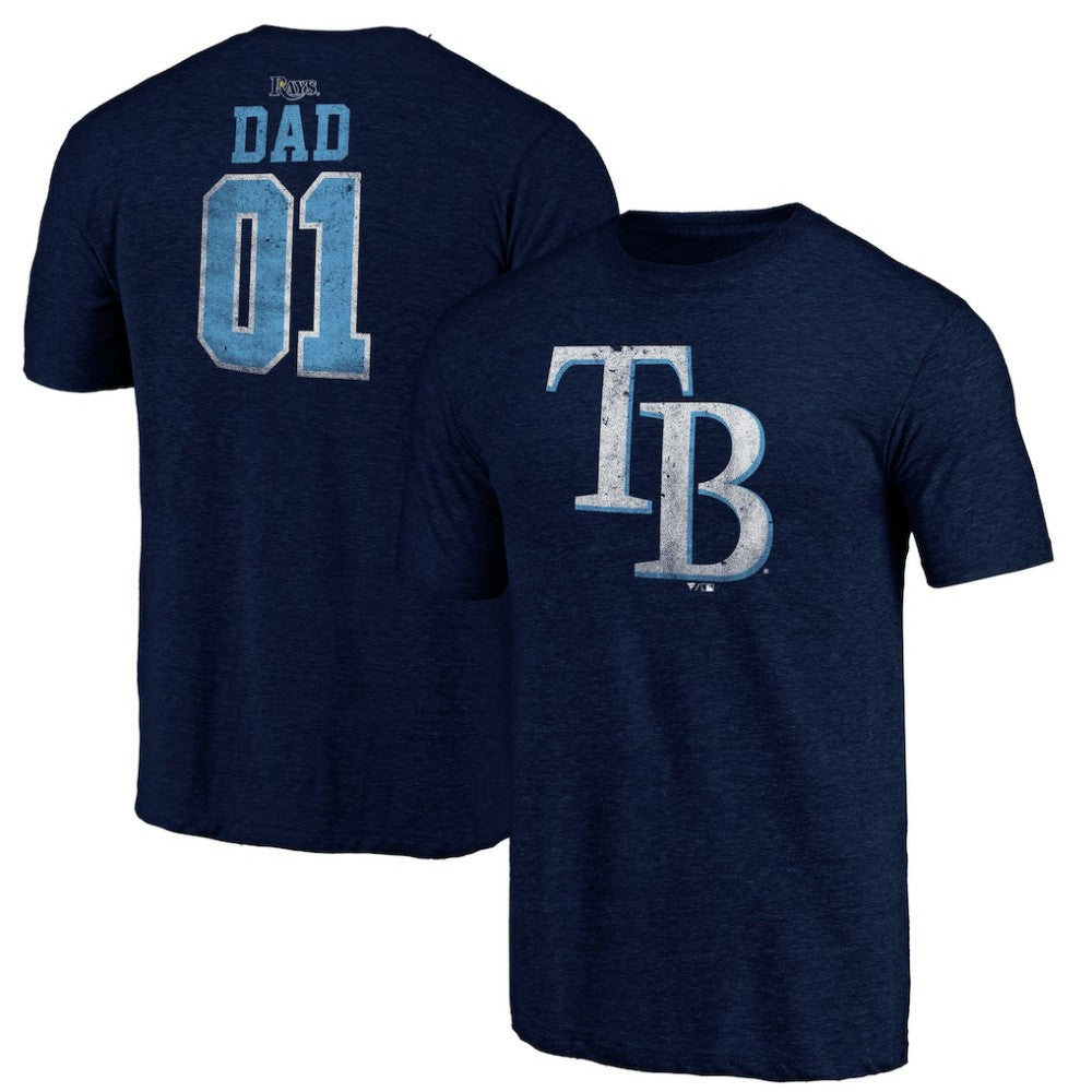 Tampa Bay Rays Father's Day Greatest Dad Tri-Blend T-Shirt - Navy - MLB Online