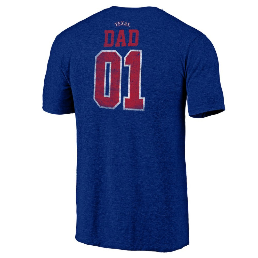 Texas Rangers Father's Day Greatest Dad Tri-Blend T-Shirt - Royal - MLB on Sale