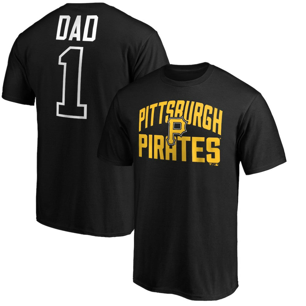 Pittsburgh Pirates Father's Day #1 Dad T-Shirt - Black - MLB Lifestyle