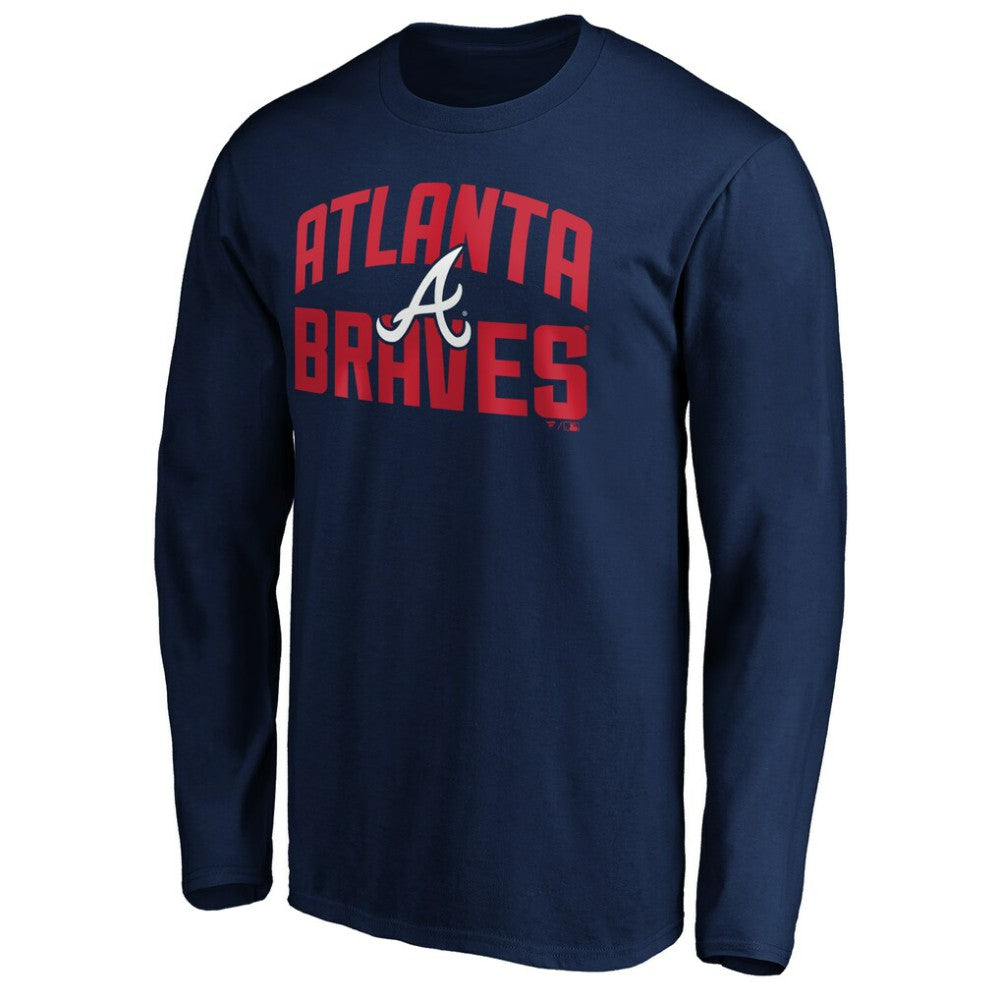 Atlanta Braves Father's Day #1 Dad Long Sleeve T-Shirt - Navy - MLB Sale