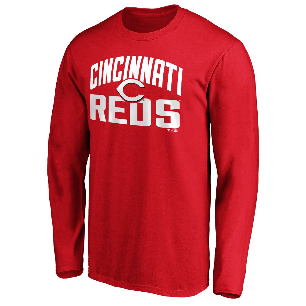 Cincinnati Reds Father's Day #1 Dad Long Sleeve T-Shirt - Red - MLB Discount
