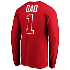 Cincinnati Reds Father's Day #1 Dad Long Sleeve T-Shirt - Red - MLB Discount