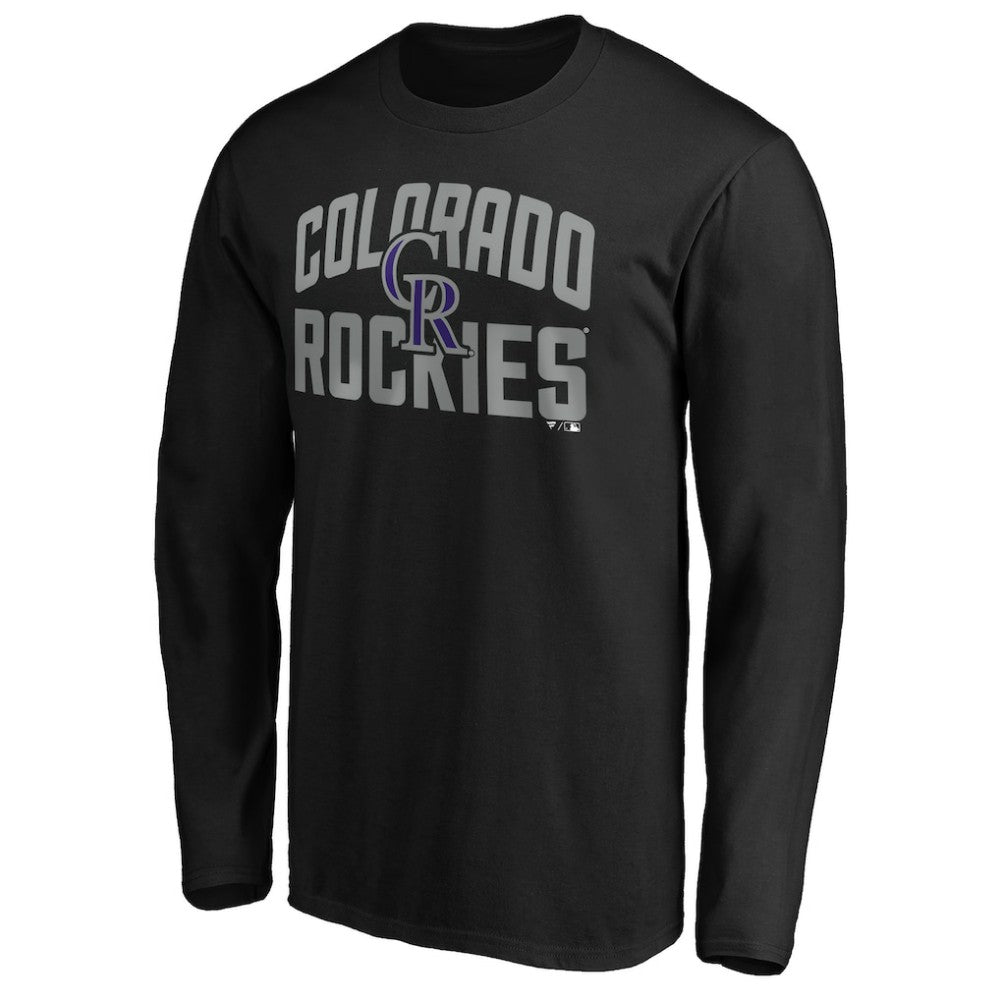 Colorado Rockies Father's Day #1 Dad Long Sleeve T-Shirt - Black - MLB Sale