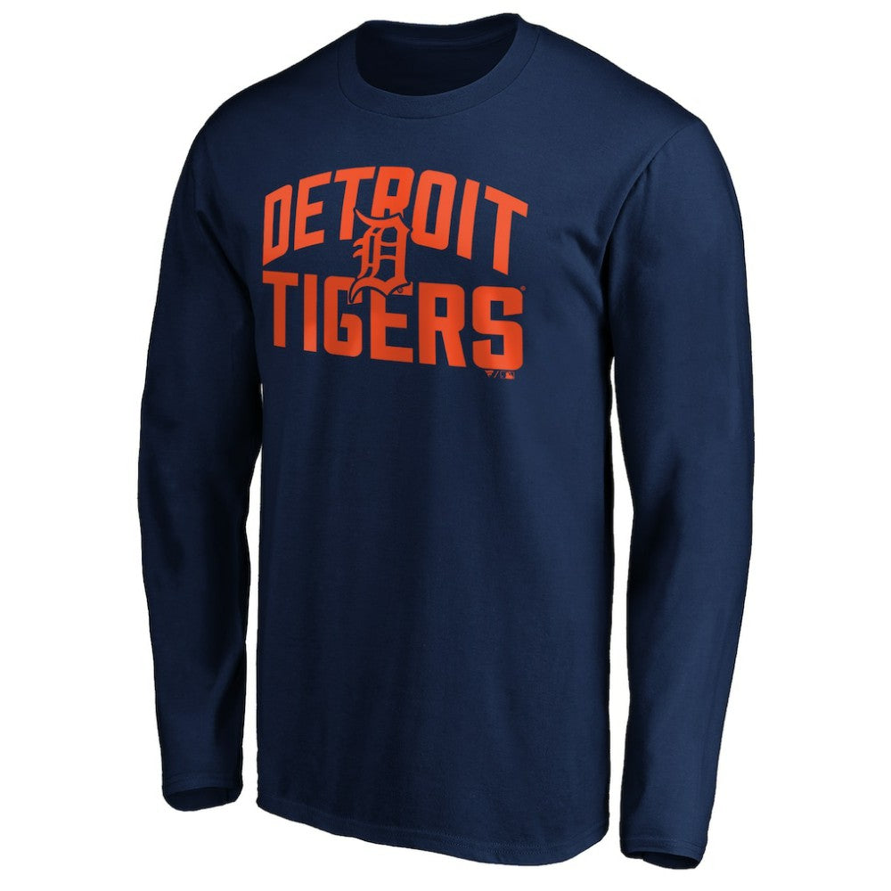 Detroit Tigers Father's Day #1 Dad Long Sleeve T-Shirt - Navy - MLB Lifestyle