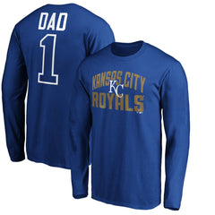 Kansas City Royals Father's Day #1 Dad Long Sleeve T-Shirt - Royal - MLB Online