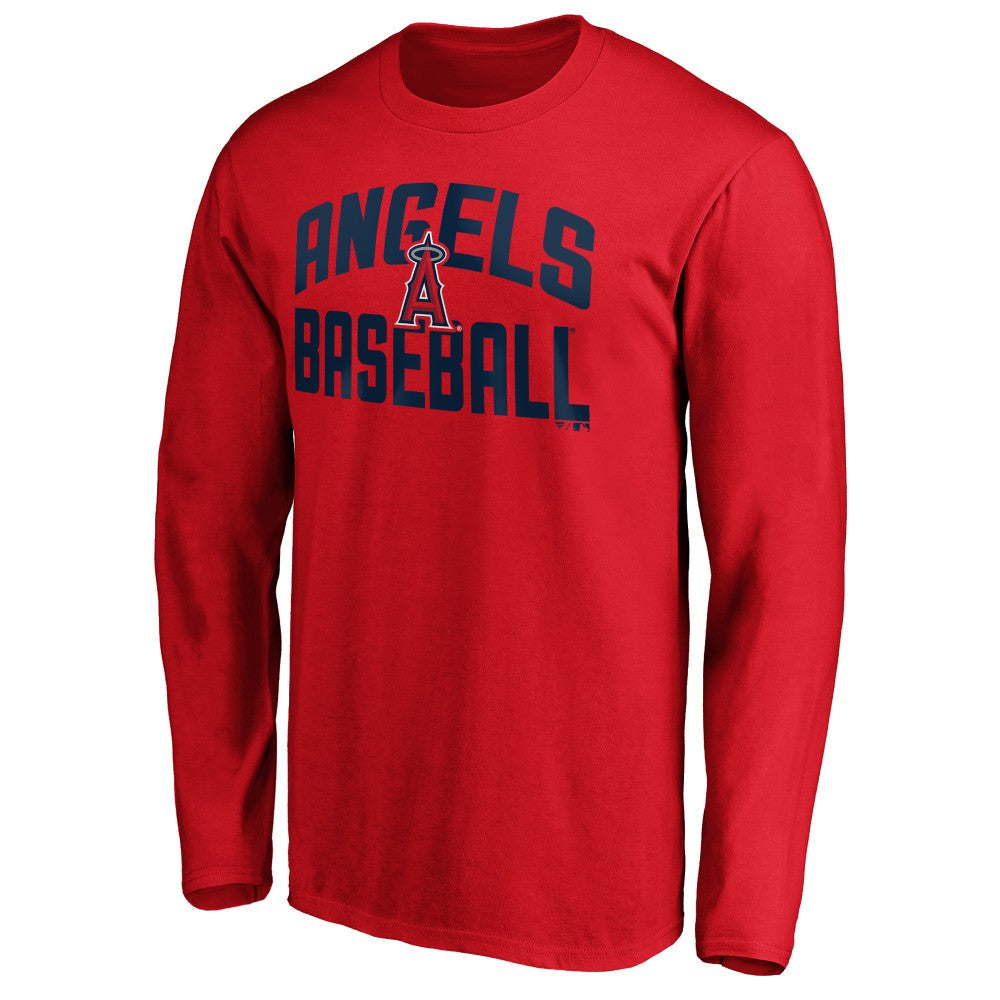 Los Angeles Angels Father's Day #1 Dad Long Sleeve T-Shirt - Red - MLB Lifestyle