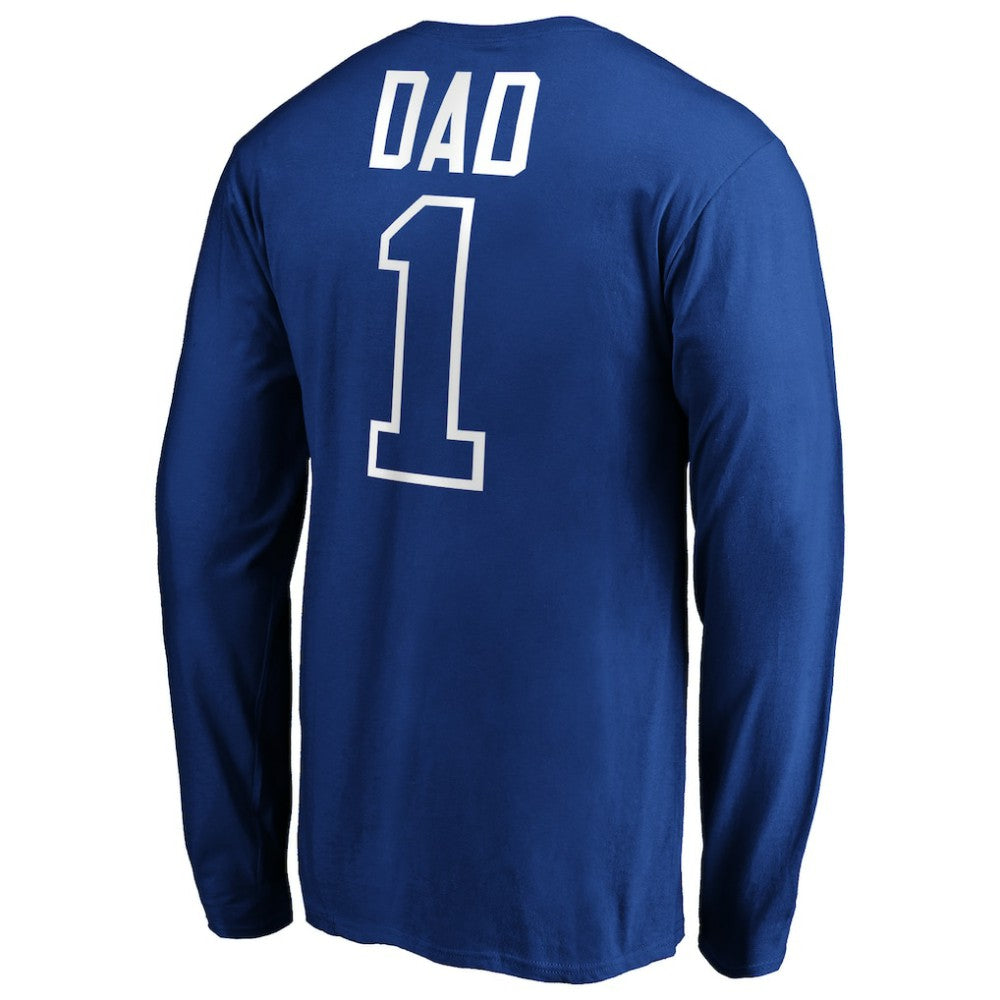 Los Angeles Dodgers Father's Day #1 Dad Long Sleeve T-Shirt - Royal - MLB on Sale