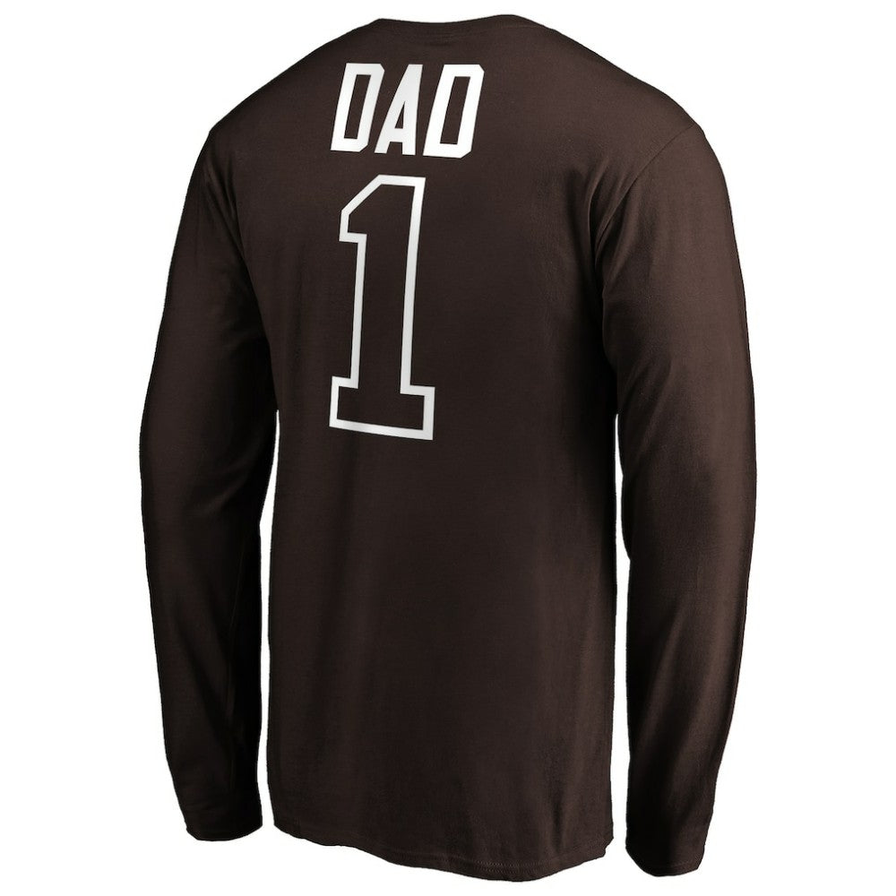San Diego Padres Father's Day #1 Dad Long Sleeve T-Shirt - Brown - MLB Lifestyle