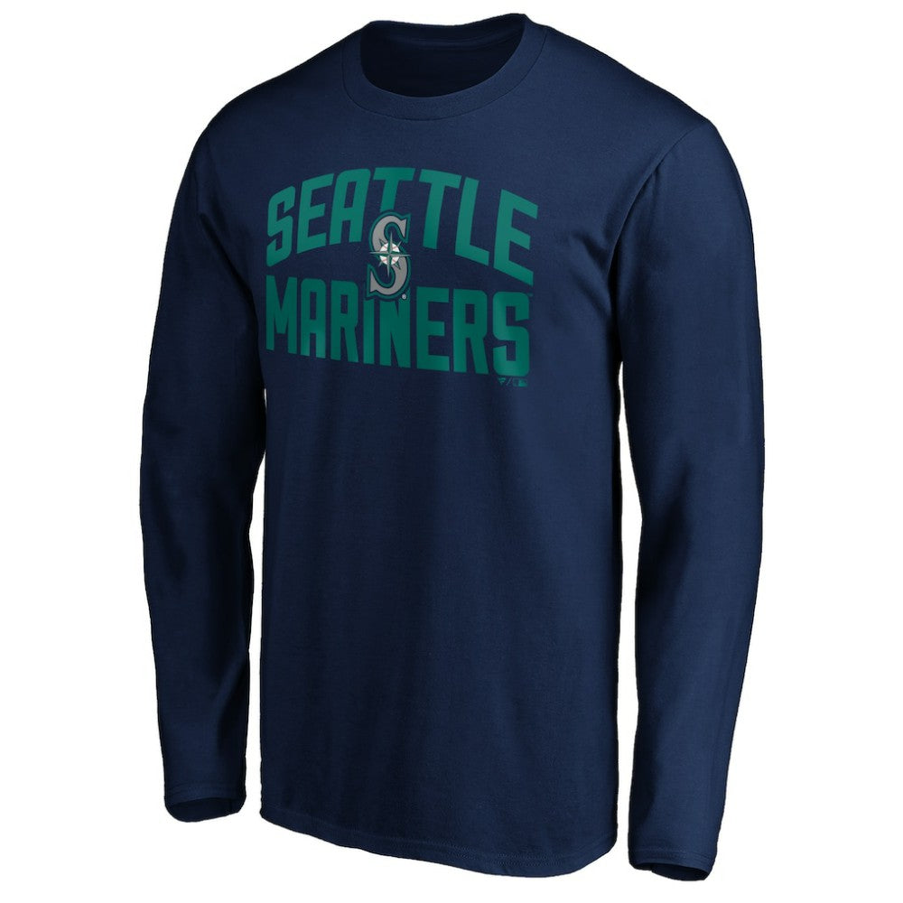Seattle Mariners Father's Day #1 Dad Long Sleeve T-Shirt - Navy - MLB Sale
