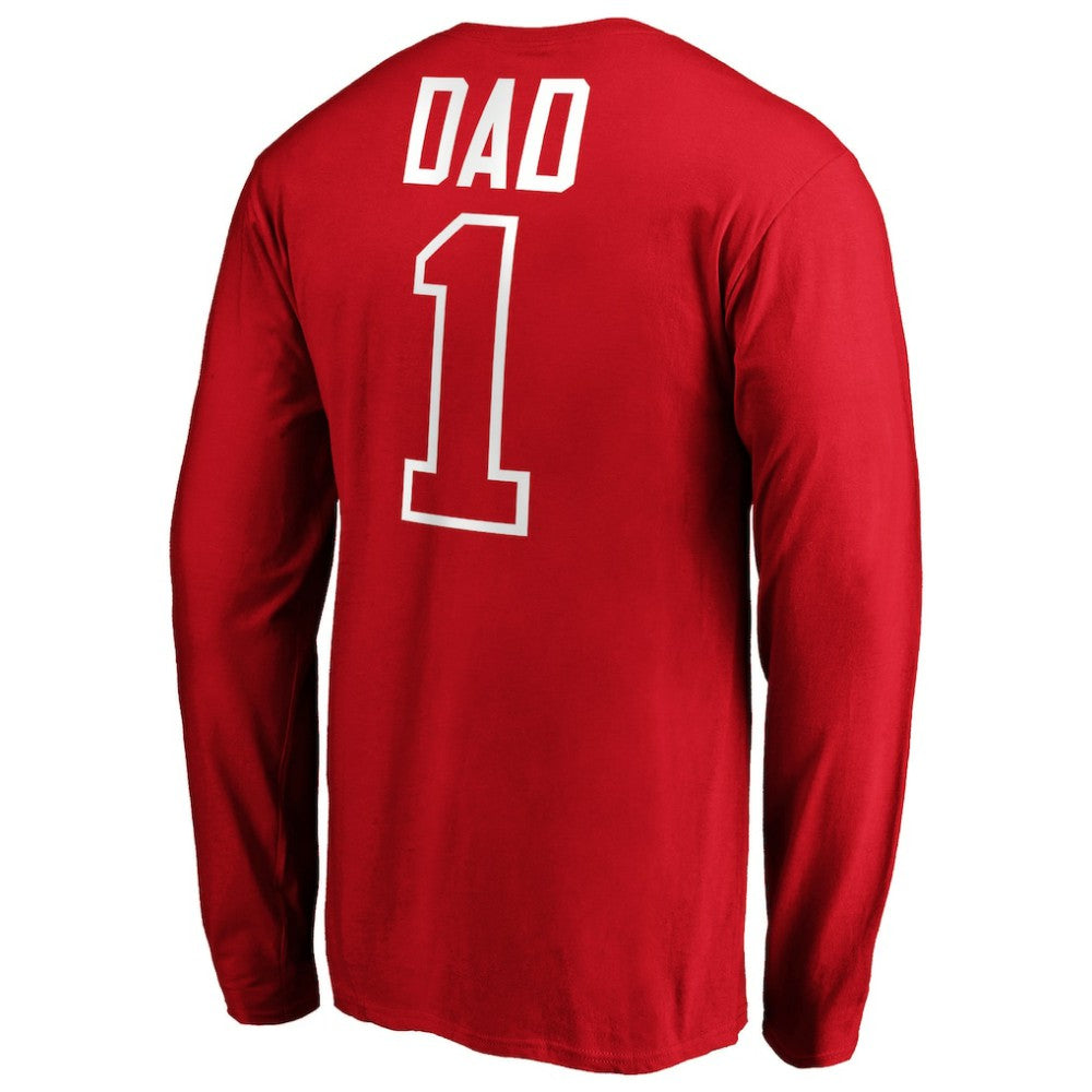 Washington Nationals Father's Day #1 Dad Long Sleeve T-Shirt - Red - MLB Online