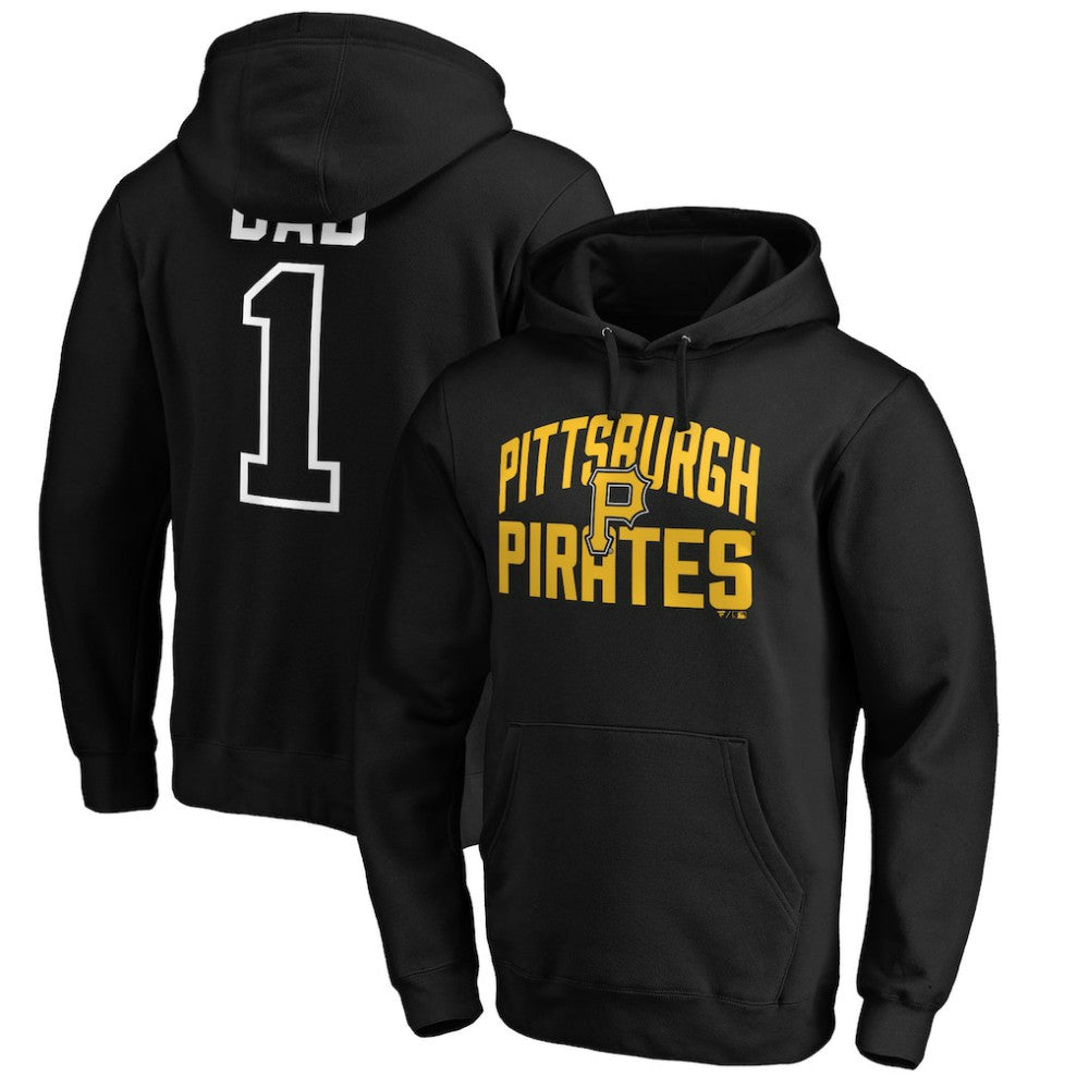 Pittsburgh Pirates Father's Day #1 Dad Pullover Hoodie - Black - MLB on Sale