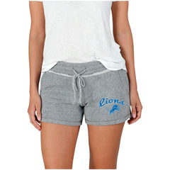 Detroit Lions Concepts Sport Women's Mainstream Terry Shorts Gray