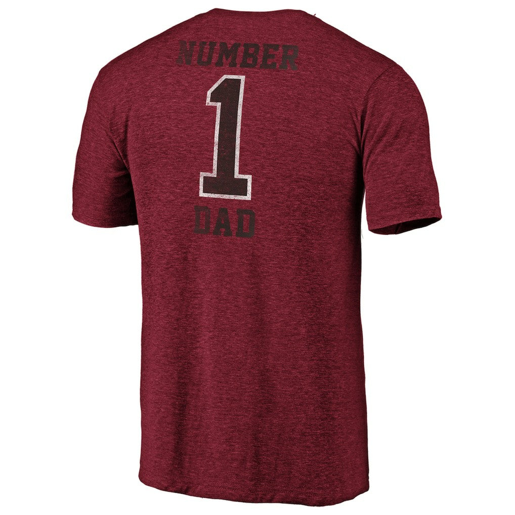 Arizona Cardinals #1 Dad Team Logo T-Shirt Cardinal