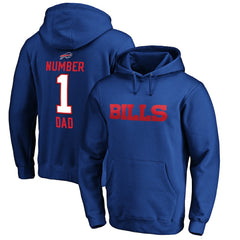 Buffalo Bills #1 Dad Pullover Hoodie Royal