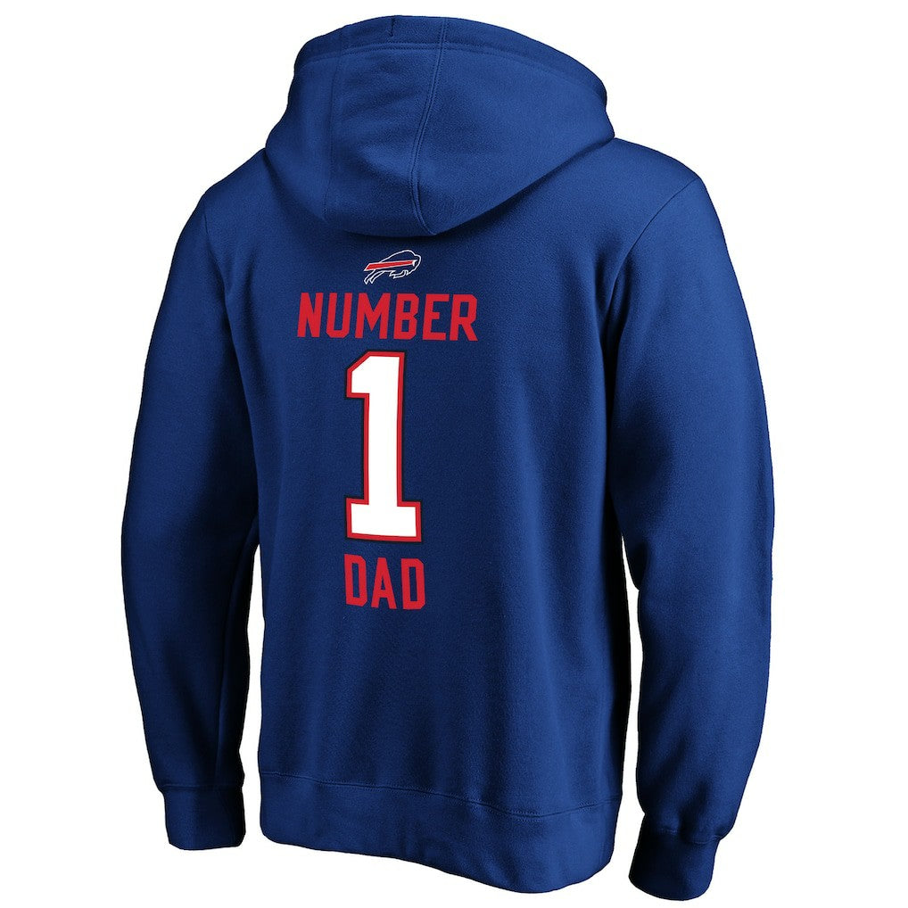 Buffalo Bills #1 Dad Pullover Hoodie Royal