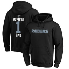 Las Vegas Raiders #1 Dad Pullover Hoodie Black