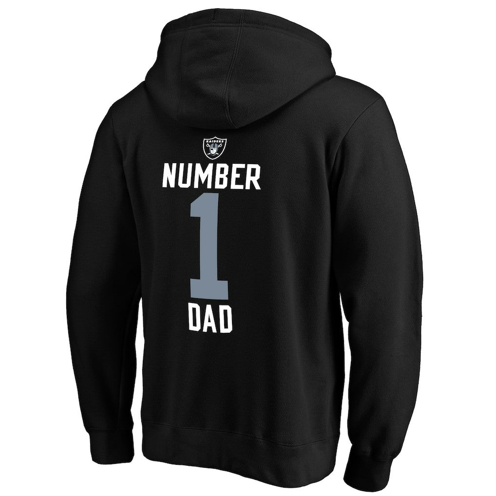 Las Vegas Raiders #1 Dad Pullover Hoodie Black