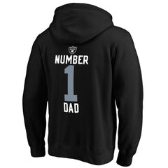 Las Vegas Raiders #1 Dad Pullover Hoodie Black