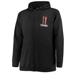 Trae Young Atlanta Hawks Big & Tall Player Name & Number Full-Zip Hoodie Jacket Black | Fanatics