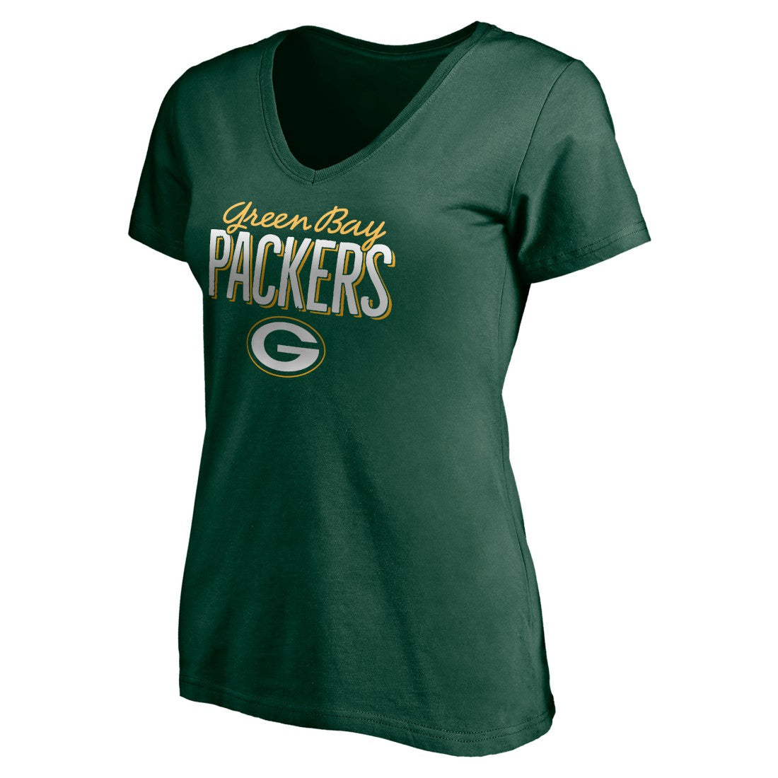 Fanatics Green Bay Packers Women's Nostalgia V-Neck T-Shirt Green