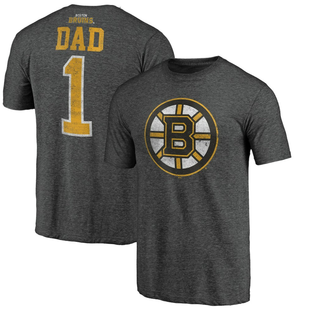 Boston Bruins Greatest Dad Tri-Blend T-Shirt - Charcoal - NHL 3990254